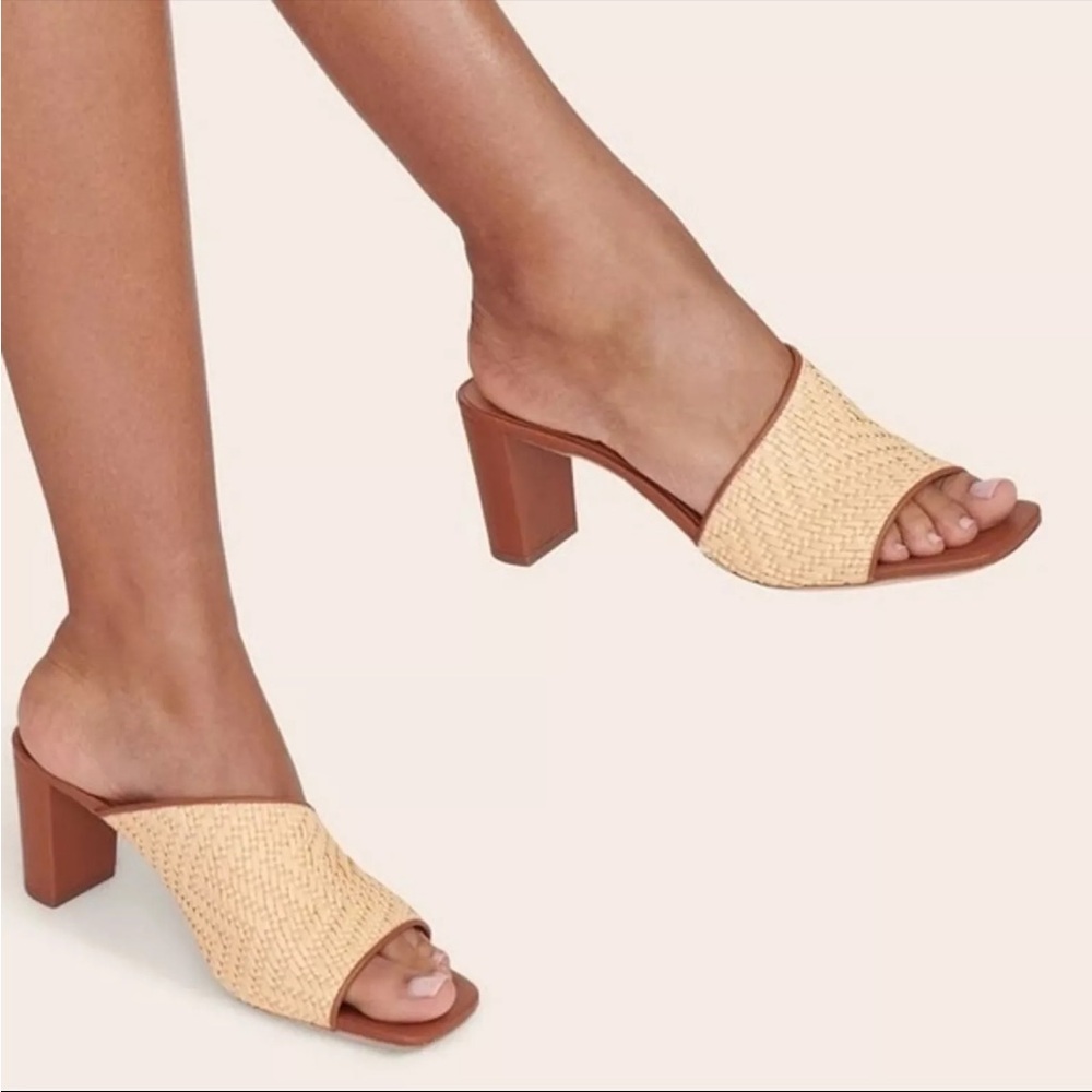 STAUD Raffia Sandals